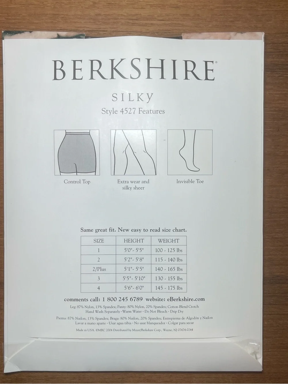 Berkshire Silky Extra Wear Sheer Control Top Pantyhose Fantasy Black Size 2 Plus
